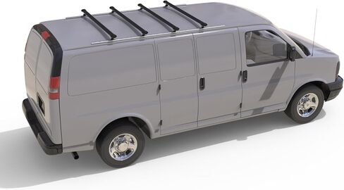 حامل سلم سقف 4 بار مع قضبان جانبية متوافقة مع قاعدة العجلات 2007-On Sprinter مقاس 144 بوصة in Kuwait