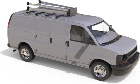 حامل سلم سقف 4 بار مع قضبان جانبية متوافقة مع قاعدة العجلات 2007-On Sprinter مقاس 144 بوصة in Kuwait