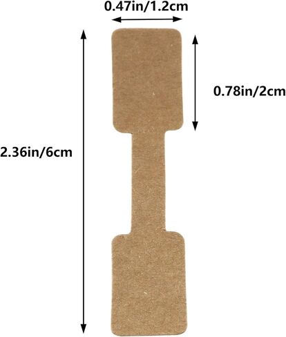 100 Pieces Jewelry Display Cards Labels Ring Sticker Hangtags, Blank Brown Paper Price Tag Labels, Square in Saudi Arabia