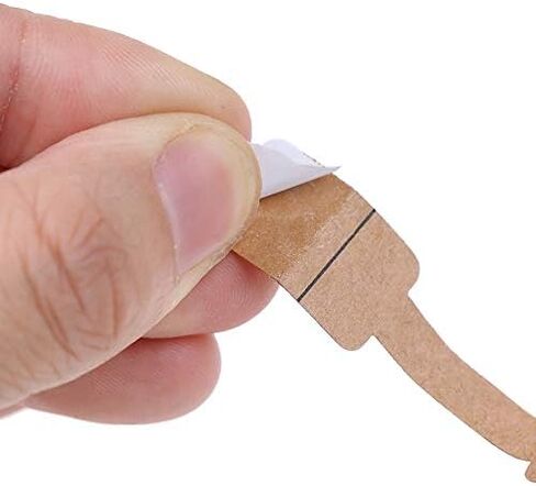 100 Pieces Jewelry Display Cards Labels Ring Sticker Hangtags, Blank Brown Paper Price Tag Labels, Square in Saudi Arabia