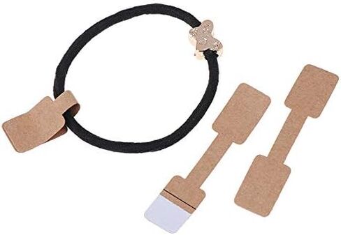 100 Pieces Jewelry Display Cards Labels Ring Sticker Hangtags, Blank Brown Paper Price Tag Labels, Square in Saudi Arabia