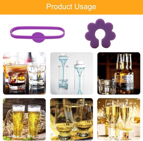 24Pcs Wine Glass Markers for Drinks, Glass Tags, Cocktail Drink Markers, Suitable for Bottle Identification for Bar Parties Champagne Stem Glasses, or Families in Saudi Arabia
