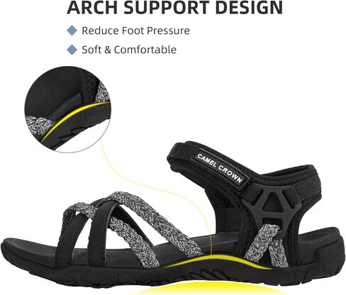 CAMEL CROWN Women's Hiking Sandals with Arch Support Straps Sport Sandal Water Shoes Beach Vacation Female Casual Walking in Saudi Arabia