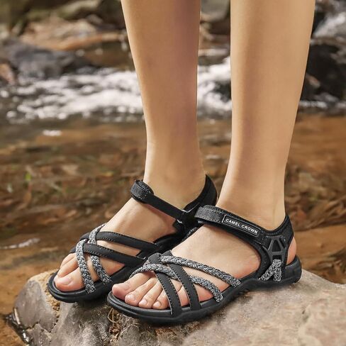 CAMEL CROWN Women's Hiking Sandals with Arch Support Straps Sport Sandal Water Shoes Beach Vacation Female Casual Walking in Saudi Arabia
