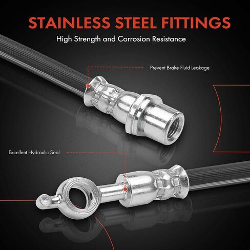 A-Premium Front Passenger Brake Hydraulic Hose Compatible with Select Toyota Models - Camry 2007-2011, Avalon 2005-2012 - Replace# 90947A2011 in Saudi Arabia