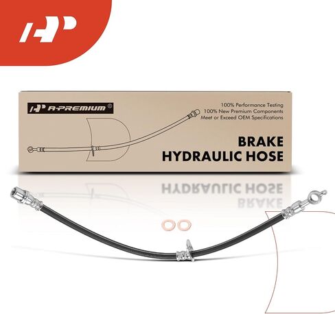 A-Premium Front Passenger Brake Hydraulic Hose Compatible with Select Toyota Models - Camry 2007-2011, Avalon 2005-2012 - Replace# 90947A2011 in Saudi Arabia
