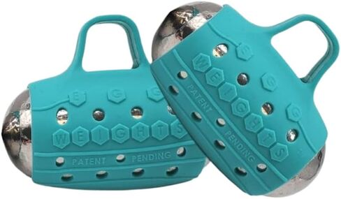 Egg Weights Knockout 4.0 lbs Hand Dumbbell Sets Bismuth Hand Weights with Anti-Slip Silicone Rubber Finger Loop for Shadowboxing, Kickboxing for Men and Women - 2 Eggs, 2.0 lbs Each + Free E-Book Workout Guide in Saudi Arabia