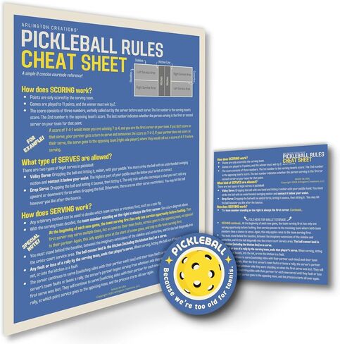 ورقة الغش الخاصة بقواعد Pickleball، المرجع المثالي لجانب الملعب، صُنعت في الولايات المتحدة الأمريكية، وتتضمن حجم المحفظة والملصق in Saudi Arabia