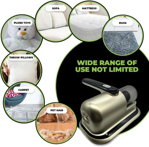 MHM Cordless Mattress Vacuum Cleaner - Bed Vacuum for Deep Cleaning - Vacuum Cleaner for Mattress Vacuum Bed Vacuum Cleaner (Golden) in Saudi Arabia