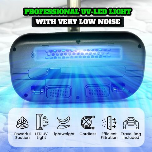 MHM Cordless Mattress Vacuum Cleaner - Bed Vacuum for Deep Cleaning - Vacuum Cleaner for Mattress Vacuum Bed Vacuum Cleaner (Golden) in Saudi Arabia