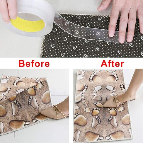 MEMX Nano Double Sided Tape Heavy Duty, 16.4FT Multipurpose Strong Mounting Tape, Reusable Removable Washable Traceless Gel Grip Adhesive for Carpet, Poster Sticky Wall, Home, Office Decor. in Saudi Arabia