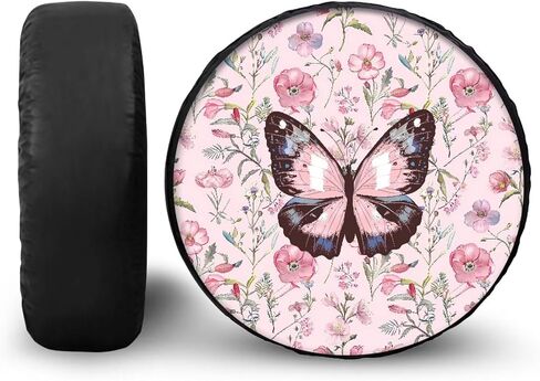 chaqlin American Eagle Flag Spare Tire Cover Waterproof UV Sun Wheel Covers Fit for Trailer, RV, SUV 14-19 Inch for Diameter 60-89cm in Saudi Arabia