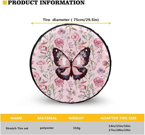 chaqlin American Eagle Flag Spare Tire Cover Waterproof UV Sun Wheel Covers Fit for Trailer, RV, SUV 14-19 Inch for Diameter 60-89cm in Saudi Arabia