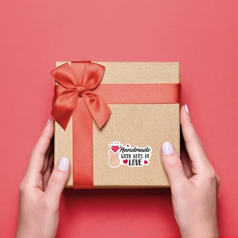 Cute Hand Made with Love Stickers,Funny Handmade with Lots of Love Business Stickers,Handmade Stickers,Handmade Package Stickers,Mail Envelopes Stickers for Small Business 500 PCS in Kuwait