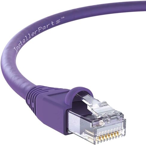 كابل إيثرنت InstallerParts CAT6A كابل UTP بطول 15 قدم - أرجواني - سلسلة احترافية - شبكة 10 جيجابت/ثانية/كابل إنترنت عالي السرعة، 550 ميجاهرتز in Saudi Arabia