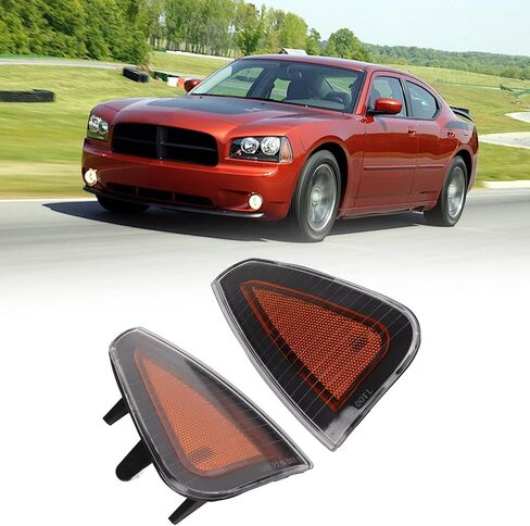 KIMISS Side Marker Light Assembly, 2 Pcs Front Turn Signal Light Cover 4806218AD Side Marker Replacement for Dodge LX SRT8 2006‑2010(Yellow) in Saudi Arabia