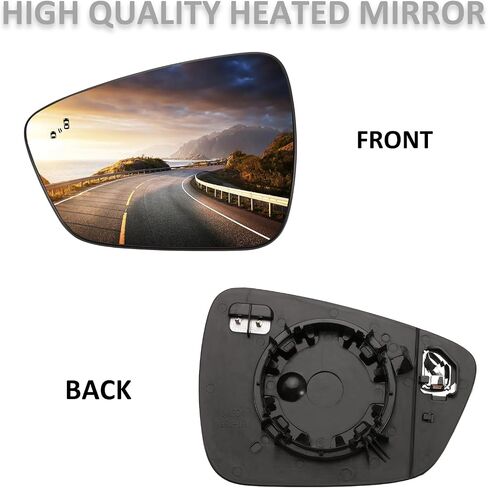 Driver Side Mirror Replacement for Ford Escape 2020 2021 2022 2023- Left Side Mirror Glass, Rear View Mirrors Glass with Power Heated & Blind Spot in Saudi Arabia