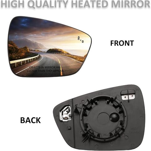 Driver Side Mirror Replacement for Ford Escape 2020 2021 2022 2023- Left Side Mirror Glass, Rear View Mirrors Glass with Power Heated & Blind Spot in Saudi Arabia