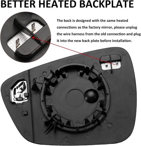 Driver Side Mirror Replacement for Ford Escape 2020 2021 2022 2023- Left Side Mirror Glass, Rear View Mirrors Glass with Power Heated & Blind Spot in Saudi Arabia