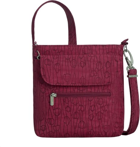 Travelon Anti-Theft Classic Mini Shoulder Bag, Berry Tulip in Kuwait