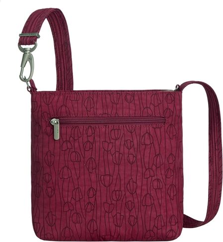 Travelon Anti-Theft Classic Mini Shoulder Bag, Berry Tulip in Kuwait
