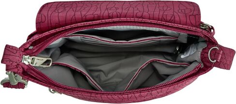 Travelon Anti-Theft Classic Mini Shoulder Bag, Berry Tulip in Kuwait