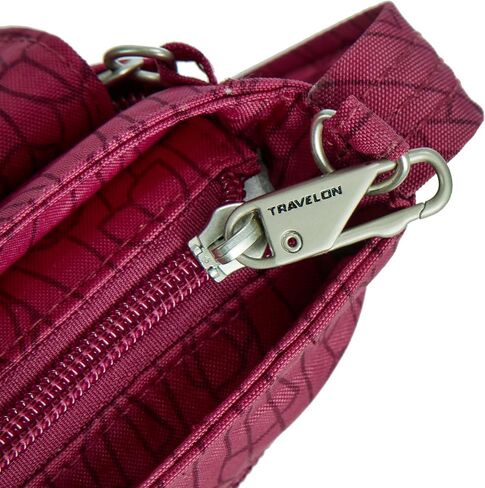 Travelon Anti-Theft Classic Mini Shoulder Bag, Berry Tulip in Kuwait