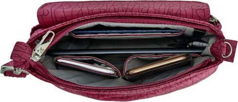 Travelon Anti-Theft Classic Mini Shoulder Bag, Berry Tulip in Kuwait