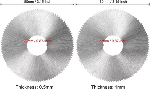 uxcell HSS Saw Blade Set, 80mm 108 Tooth Circular Cutting Wheel 0.5mm and 1mm Thick w 22mm Arbor 2pcs in Saudi Arabia