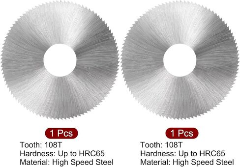 uxcell HSS Saw Blade Set, 80mm 108 Tooth Circular Cutting Wheel 0.5mm and 1mm Thick w 22mm Arbor 2pcs in Saudi Arabia