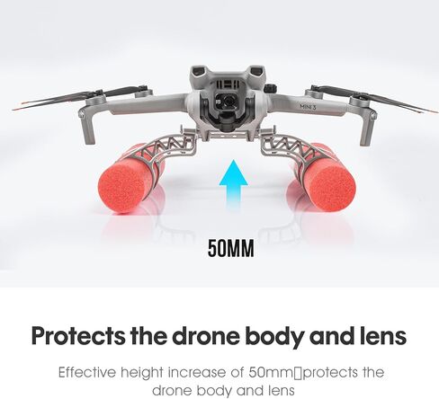 قطعتان من معدات الهبوط للساق والماء لـ DJI Mini 3، حامل ملحقات الطائرة بدون طيار خفيف الوزن وموسع الارتفاع سريع الإصدار in Kuwait