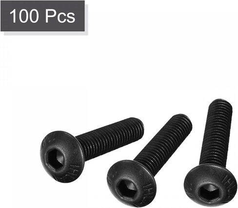 uxcell M4x12mm Hex Socket Button Head Cap Bolts Screws Alloy Steel 100pcs in Saudi Arabia