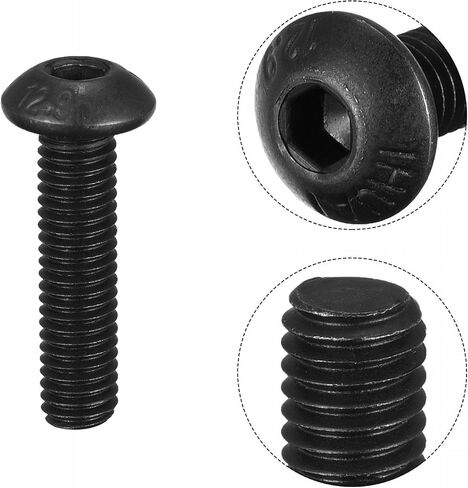 uxcell M4x12mm Hex Socket Button Head Cap Bolts Screws Alloy Steel 100pcs in Saudi Arabia