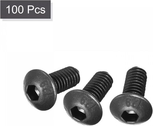 uxcell M4x12mm Hex Socket Button Head Cap Bolts Screws Alloy Steel 100pcs in Saudi Arabia