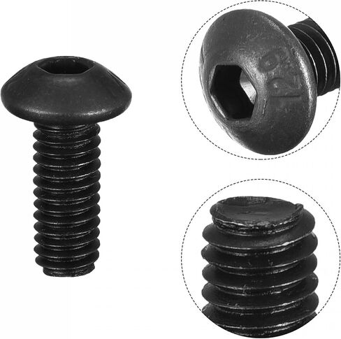 uxcell M4x12mm Hex Socket Button Head Cap Bolts Screws Alloy Steel 100pcs in Saudi Arabia