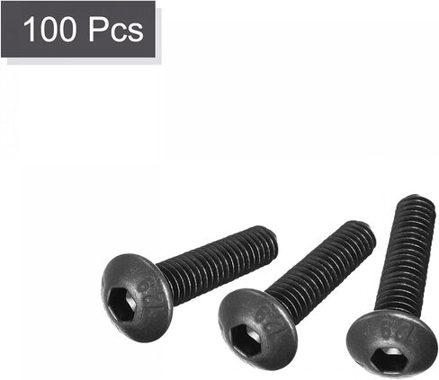 uxcell M4x12mm Hex Socket Button Head Cap Bolts Screws Alloy Steel 100pcs in Saudi Arabia