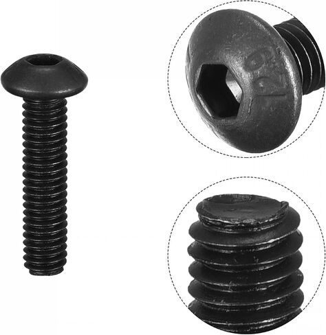 uxcell M4x12mm Hex Socket Button Head Cap Bolts Screws Alloy Steel 100pcs in Saudi Arabia