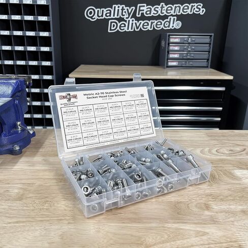 METRIC ALLEN SOCKET HEAD CAP SCREWS BOLTS A2-70 STAINLESS STEEL ASSORTMENT - 211 PCS in Saudi Arabia