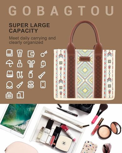 Arrow Tote Bag Purses for Women Shoulder Boho Aztec Handbags Wallet Sets-Green … in Saudi Arabia