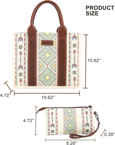 Arrow Tote Bag Purses for Women Shoulder Boho Aztec Handbags Wallet Sets-Green … in Saudi Arabia