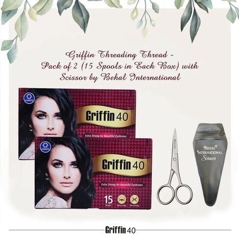 Griffin Threading Thread - Pack of 2 (15 Spools in Each Box) with Scissor by Behal International in Saudi Arabia