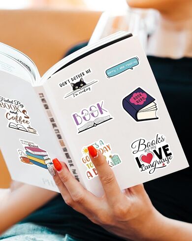 50 قطعة من ملصقات الكتب لملصقات كتب Kindle للبالغين والمراهقين، ملصقات للقراءة، ملصقات Booktok لزجاجات المياه وأجهزة الكمبيوتر المحمولة، وإكسسوارات هدايا محبي الكتب، حزمة ملصقات تحت عنوان الكتب الكبيرة in Saudi Arabia