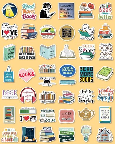 50 قطعة من ملصقات الكتب لملصقات كتب Kindle للبالغين والمراهقين، ملصقات للقراءة، ملصقات Booktok لزجاجات المياه وأجهزة الكمبيوتر المحمولة، وإكسسوارات هدايا محبي الكتب، حزمة ملصقات تحت عنوان الكتب الكبيرة in Saudi Arabia