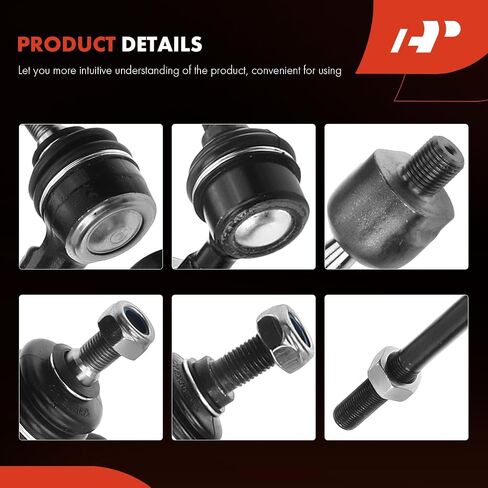 مجموعة A-Premium مكونة من 6 قطع، رابط شريط أمامي، طرف قضيب ربط خارجي داخلي، متوافق مع Mitsubishi Outlander 2003 2004 2005 2006 L4 2.4L in Saudi Arabia