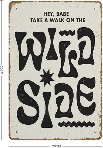 NOMELY خذ نزهة على الجانب البري ريترو السبعينيات ديكور المنزل طباعة إسكندنافية أبيض وأسود كبير الحجم ملصق بالبريد! الجدة القصدير معدن علامة البلاك بار حانة 8 "× 12" in Kuwait