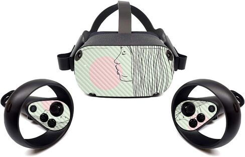 MightySkins Carbon Fiber Skin for Oculus Quest - Robo Shark | Protective, Durable Textured Carbon Fiber Finish | Easy to Apply, Remove, and Change Styles | Made in The USA (CF-OCQU-Robo Shark) in Saudi Arabia