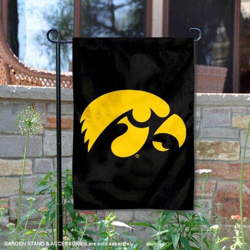 Iowa Black Hawkeyes Garden Flag in Saudi Arabia