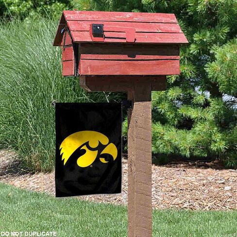 Iowa Black Hawkeyes Garden Flag in Saudi Arabia
