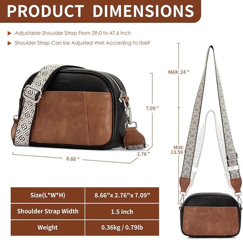 Small Crossbody Purse for Women Leather Crossbody Bags Trendy Cross Body Purses for Women with Adjustable Wide Strap in Saudi Arabia