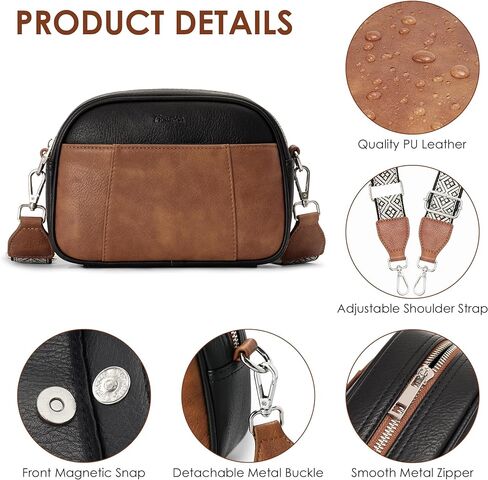 Small Crossbody Purse for Women Leather Crossbody Bags Trendy Cross Body Purses for Women with Adjustable Wide Strap in Saudi Arabia